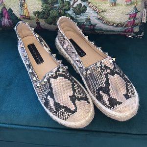 STEVEN Snakeskin espadrille